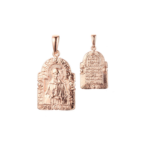 🔥 Saint Matrona pendant in Rose Gold two tone, White Gold plating colors