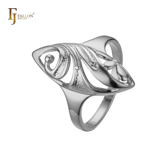 Marquise fashion rings in Rose Gold, 14K Gold, two tone plating colors