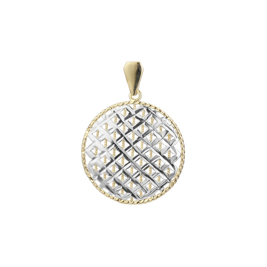 🔥 Net of cage elegant filigree pendant in 14K Gold, Rose Gold, and White Gold plating colors