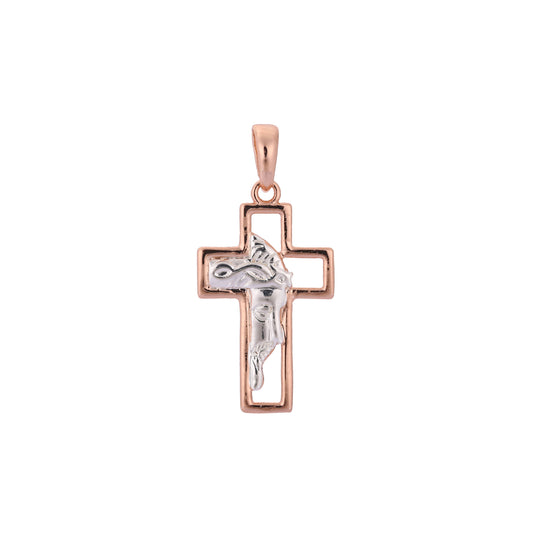 Rose Gold two tone Eastern Orthodox Russian pendant