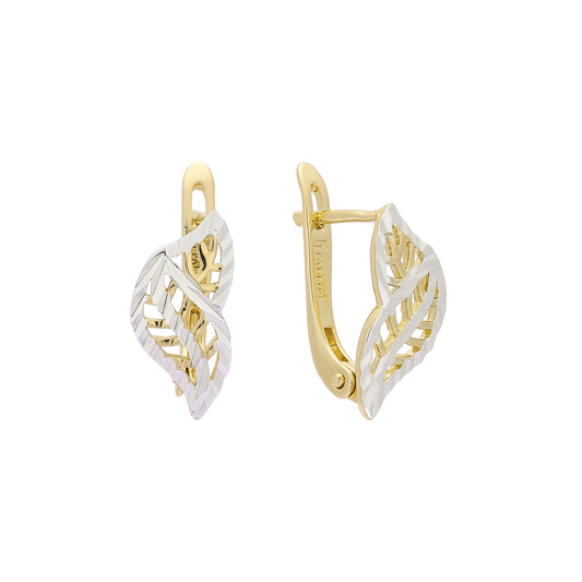 Earrings in 14K Gold, Rose Gold, two tone plating colors