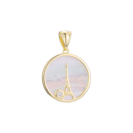 Eiffel Tower pendant in Rose Gold, 14K Gold plating colors