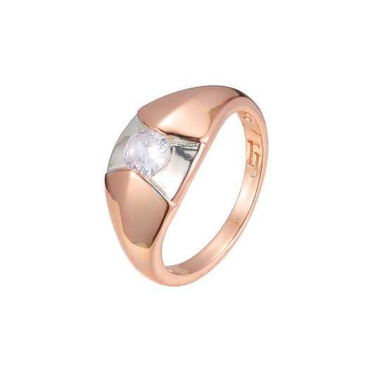 Zweifarbige Solit?rringe aus Ros¨¦gold