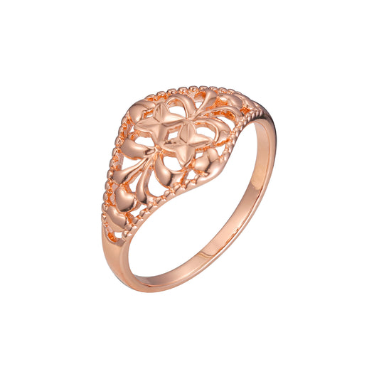 Anéis de estrela da moda em ouro rosa
