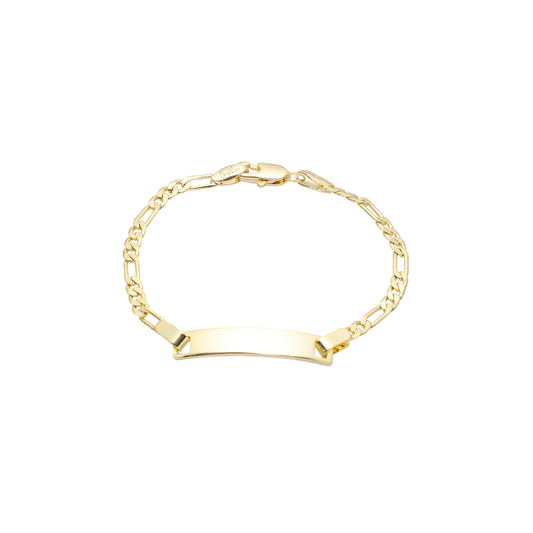 Pulseras de identificación para hombre chapadas en Oro 14K.
