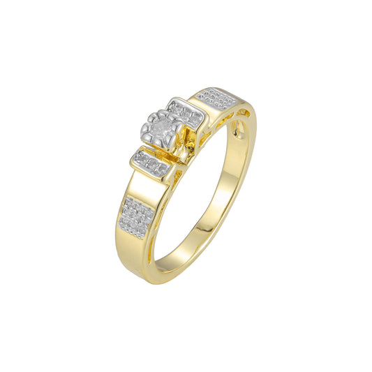Cluster rings in 18K Gold, 14K Gold, Rose Gold, two tone plating colors