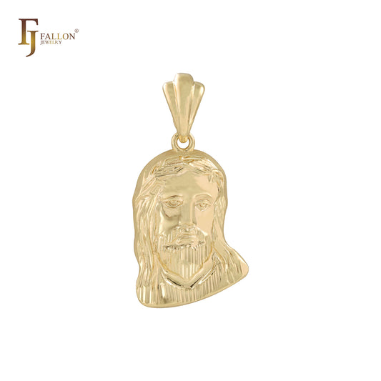 Jesus' Portrait 14K Gold Religious pendant