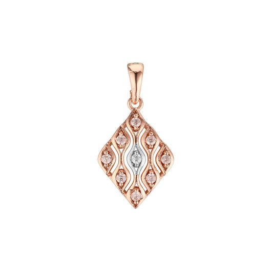 Pendant in Rose Gold, two tone plating colors