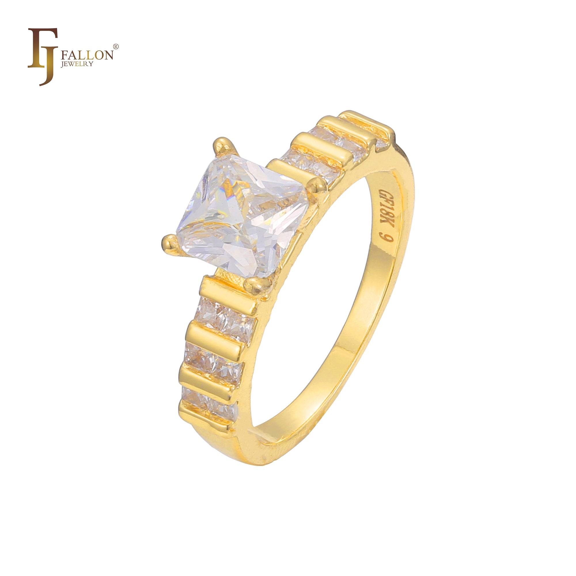 Solitaire 14K Gold stackacble rings