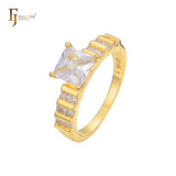 Solitaire 14K Gold stackacble rings