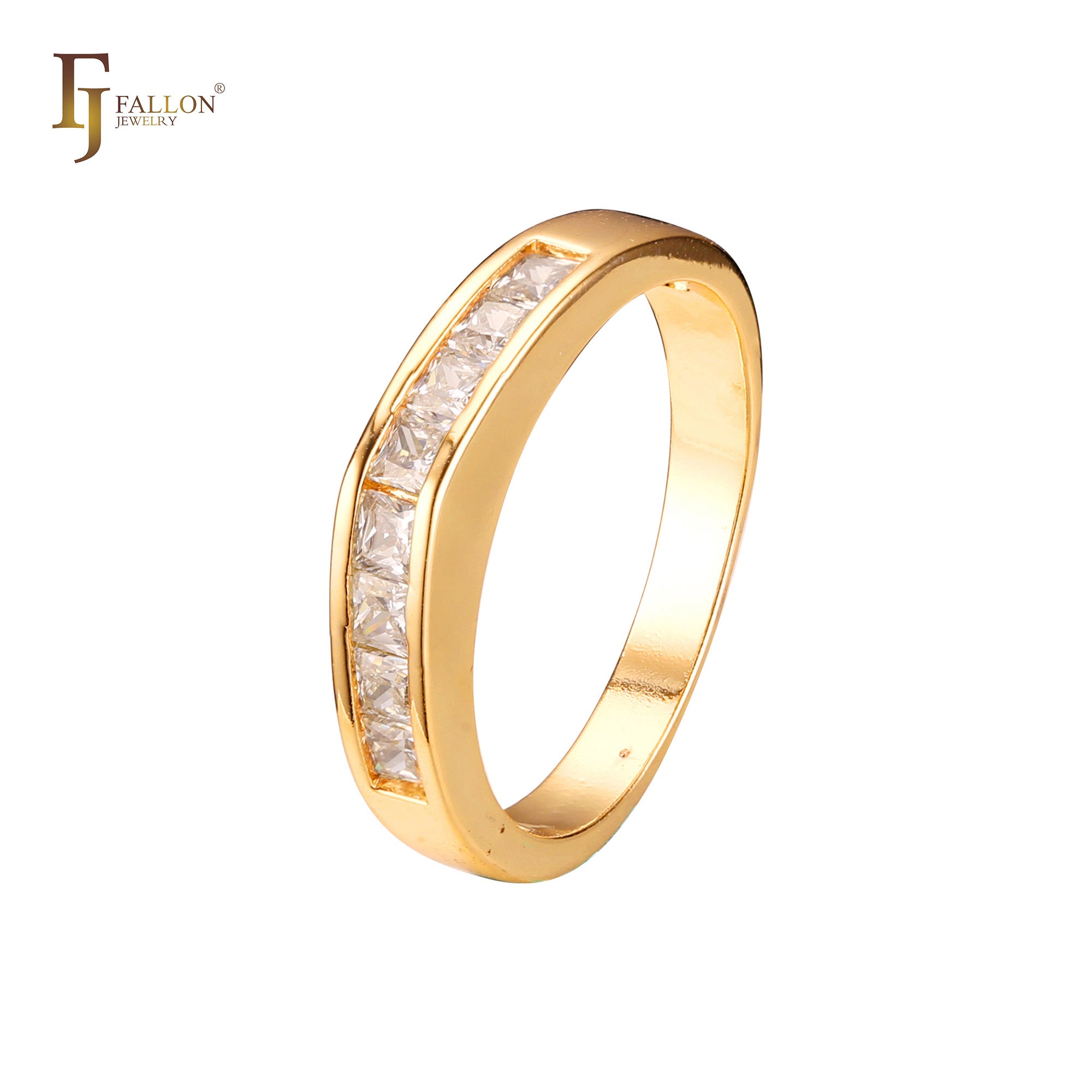 Stackable rings in 18K Gold, White Gold, 14K Gold plating colors