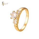 Anéis empilháveis em ouro 18K, ouro branco, cores banhadas a ouro 14K