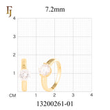 Gold-Plated Solitaire Ring with Round Brilliant-Cut CZ Stone | FJ Fallon Jewelry