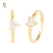 Heart-Shaped CZ Gold Ring for Women | Romantic Promise Ring for Couples or Gifts | FJ Fallon Jewelry