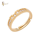 Cluster Open Stackable Rings Plated in 18K Gold Colors