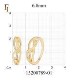 Gold Plated Elegant Wave Design Ring with Sparkling Zircon Accents – FJ Jewelry