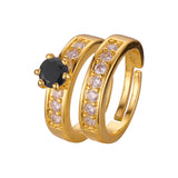 Offene Solit?r-Cluster-Verlobungsringe aus 14 Karat Gold