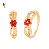 Anéis em ouro 14K, cores banhadas a ouro rosa