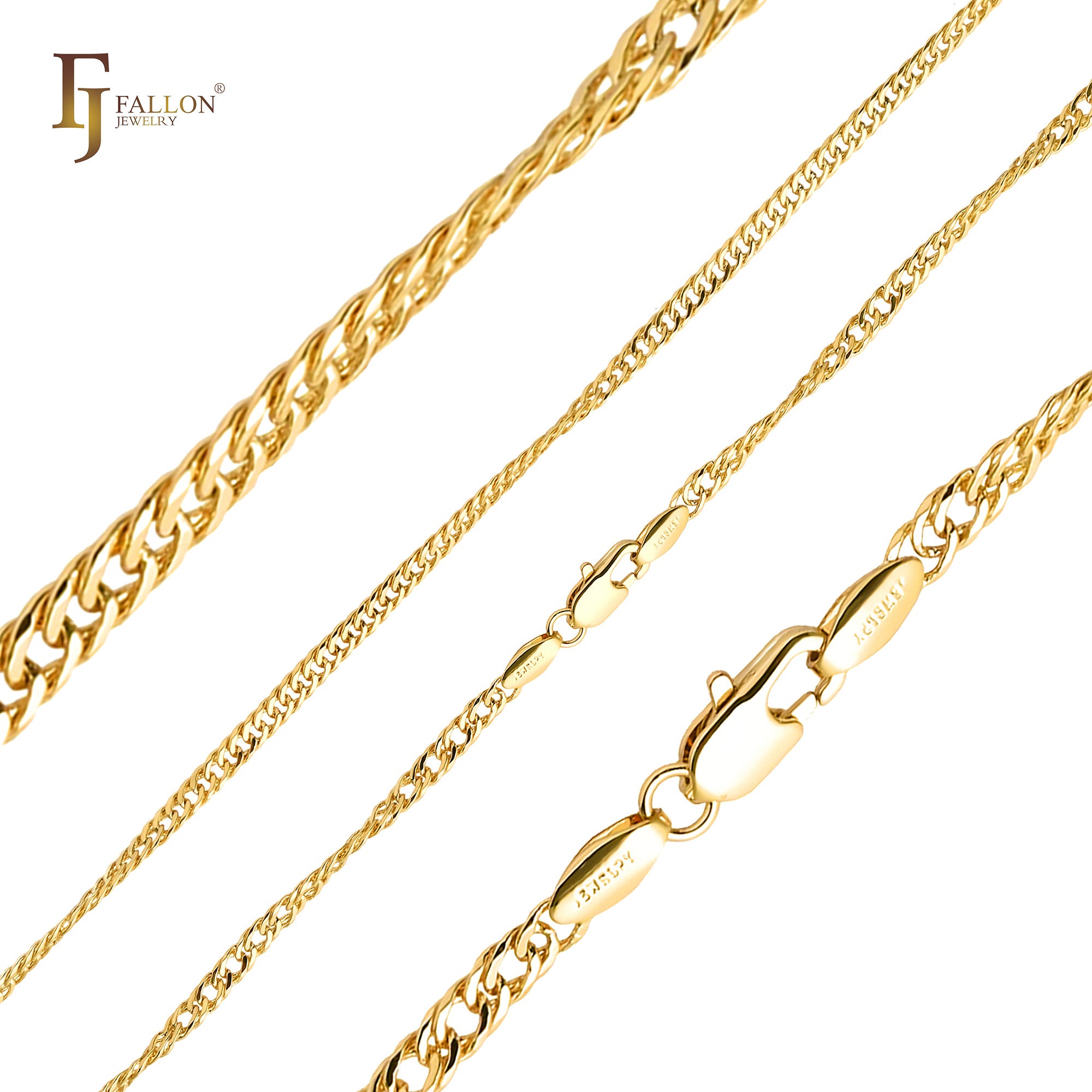 Double cuban link 14K Gold, 18K Gold, White Gold chains