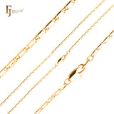 光沢のあるソリッド スネイル リンク チェーンは 14K ゴールド、ローズゴールド、ツートン、18K ゴールド、ホワイト ゴールドでメッキされています。