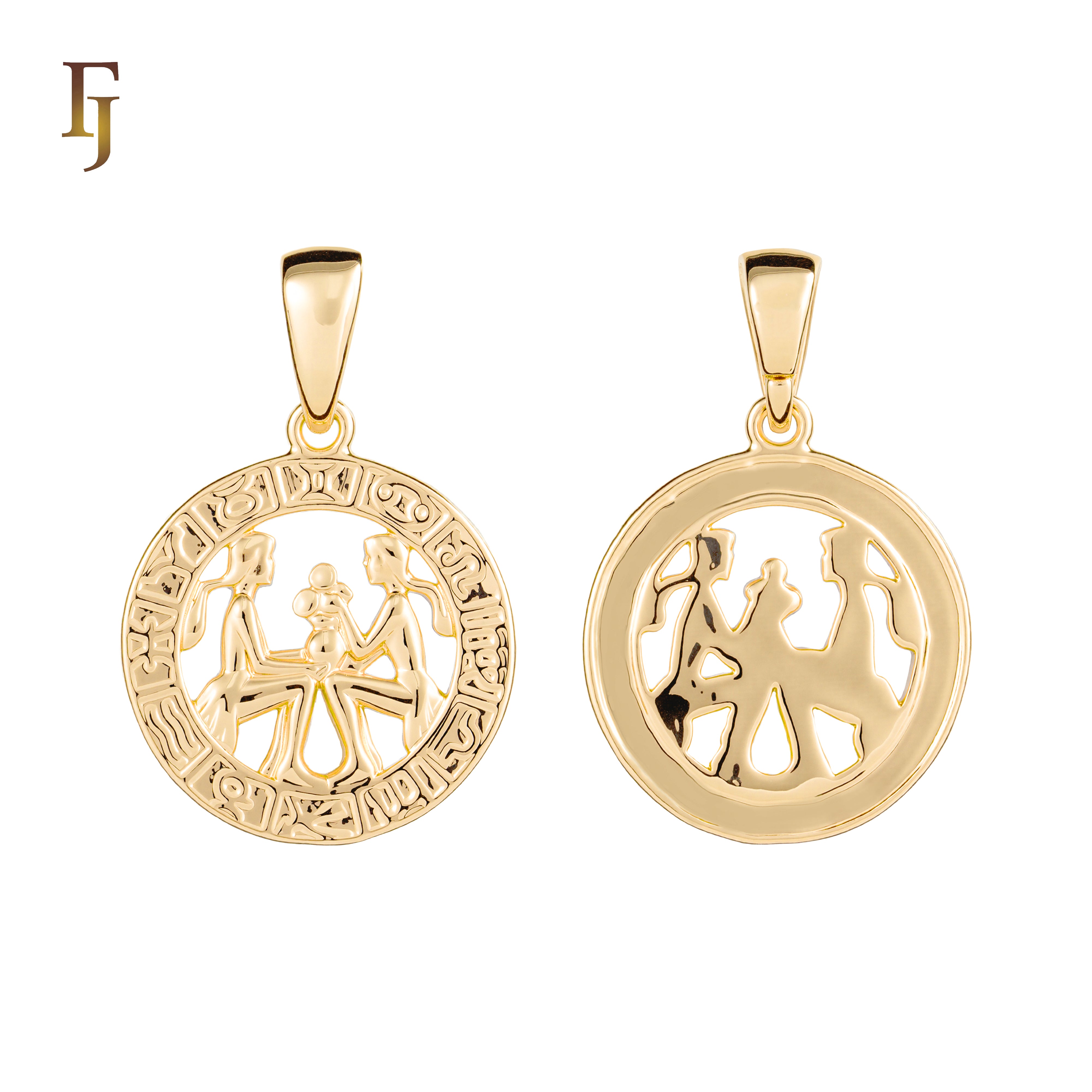 12 Zodiac Sign Pendant Collection – Constellation Charms Plated in Long-Lasting Gold Plated