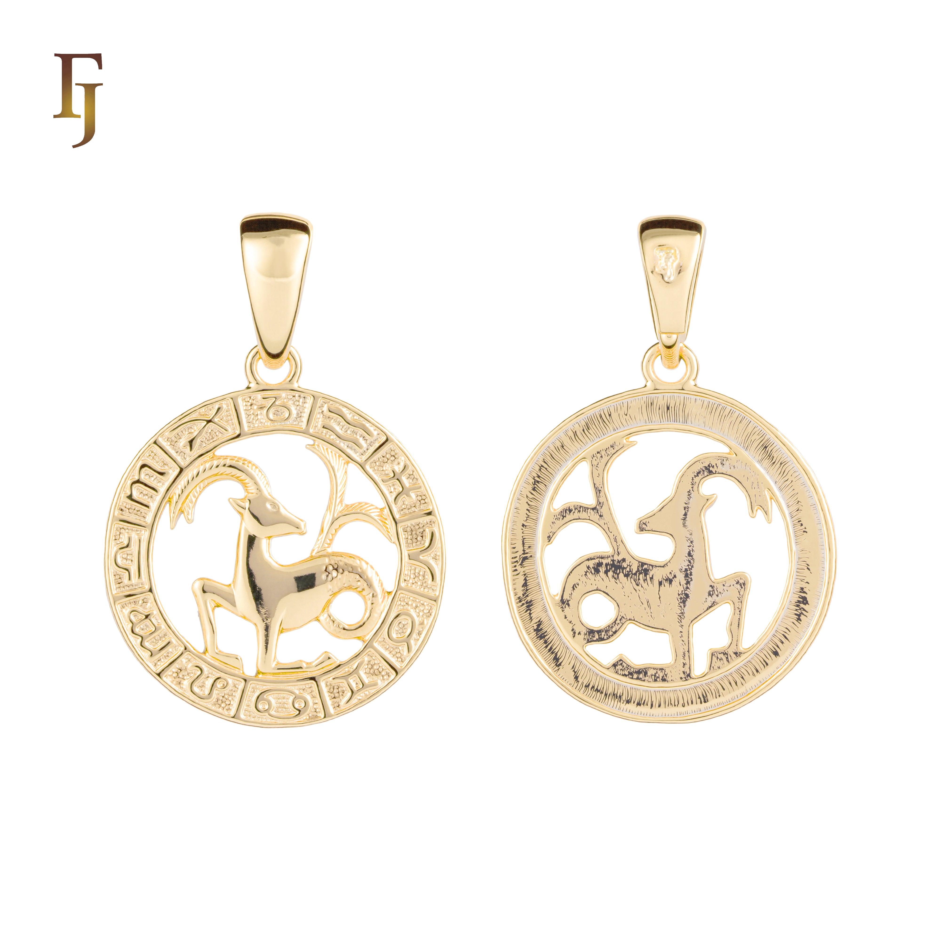 12 Zodiac Sign Pendant Collection – Constellation Charms Plated in Long-Lasting Gold Plated