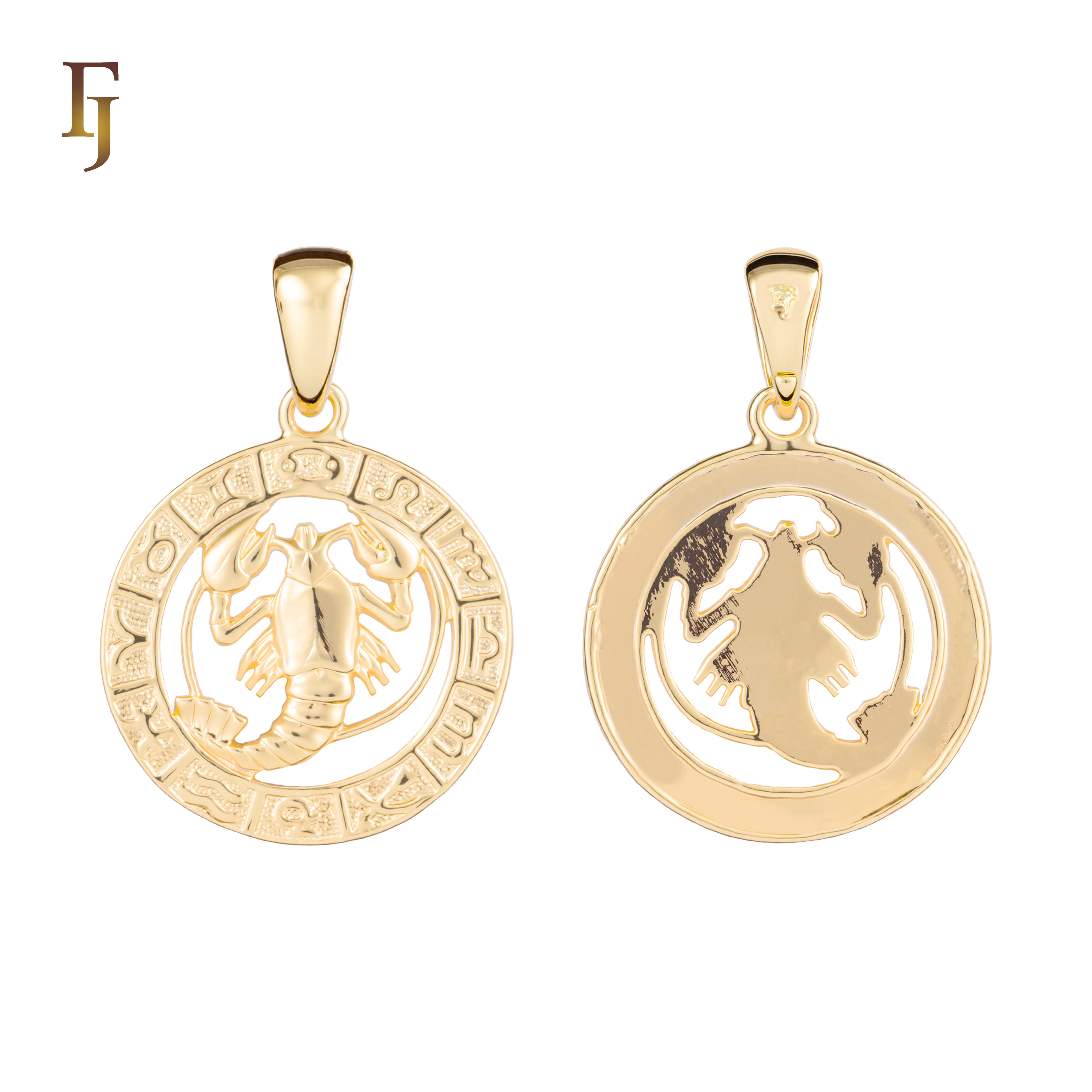 12 Zodiac Sign Pendant Collection – Constellation Charms Plated in Long-Lasting Gold Plated
