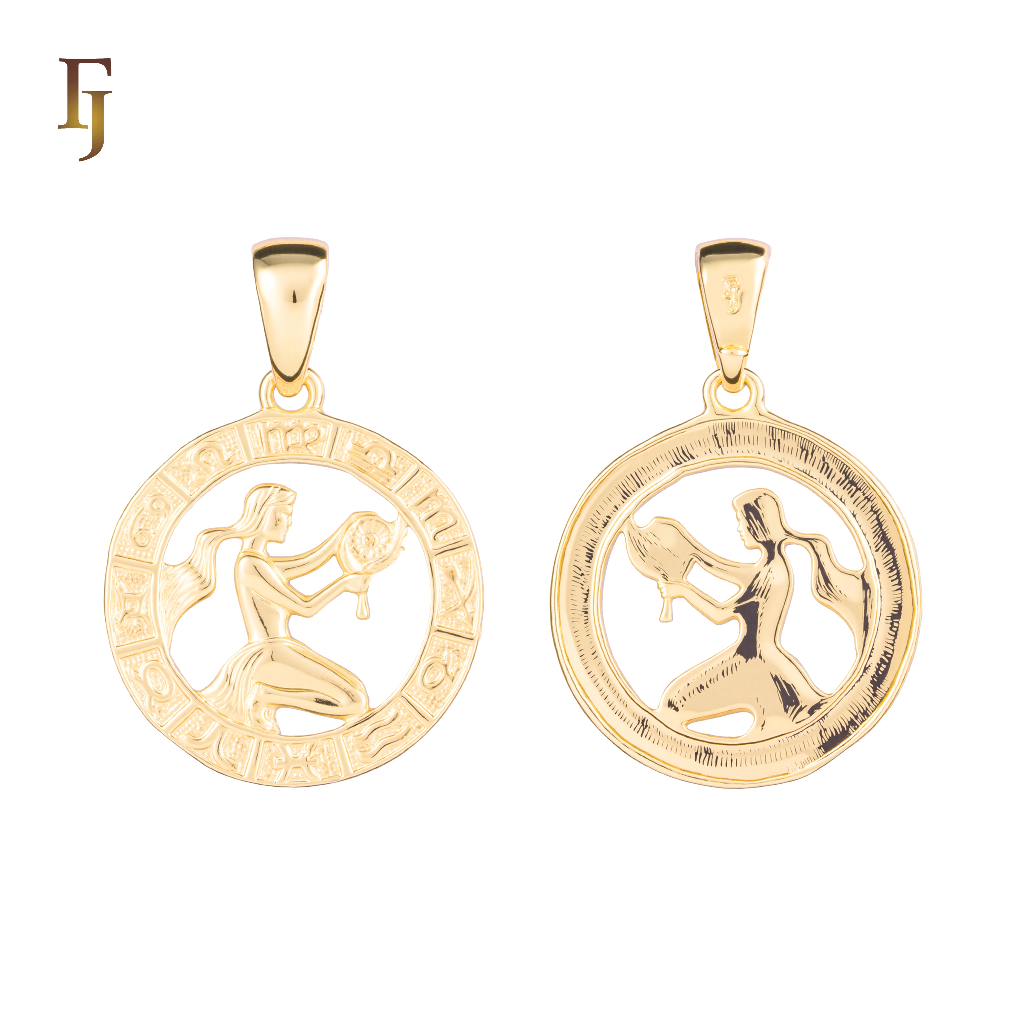 12 Zodiac Sign Pendant Collection – Constellation Charms Plated in Long-Lasting Gold Plated