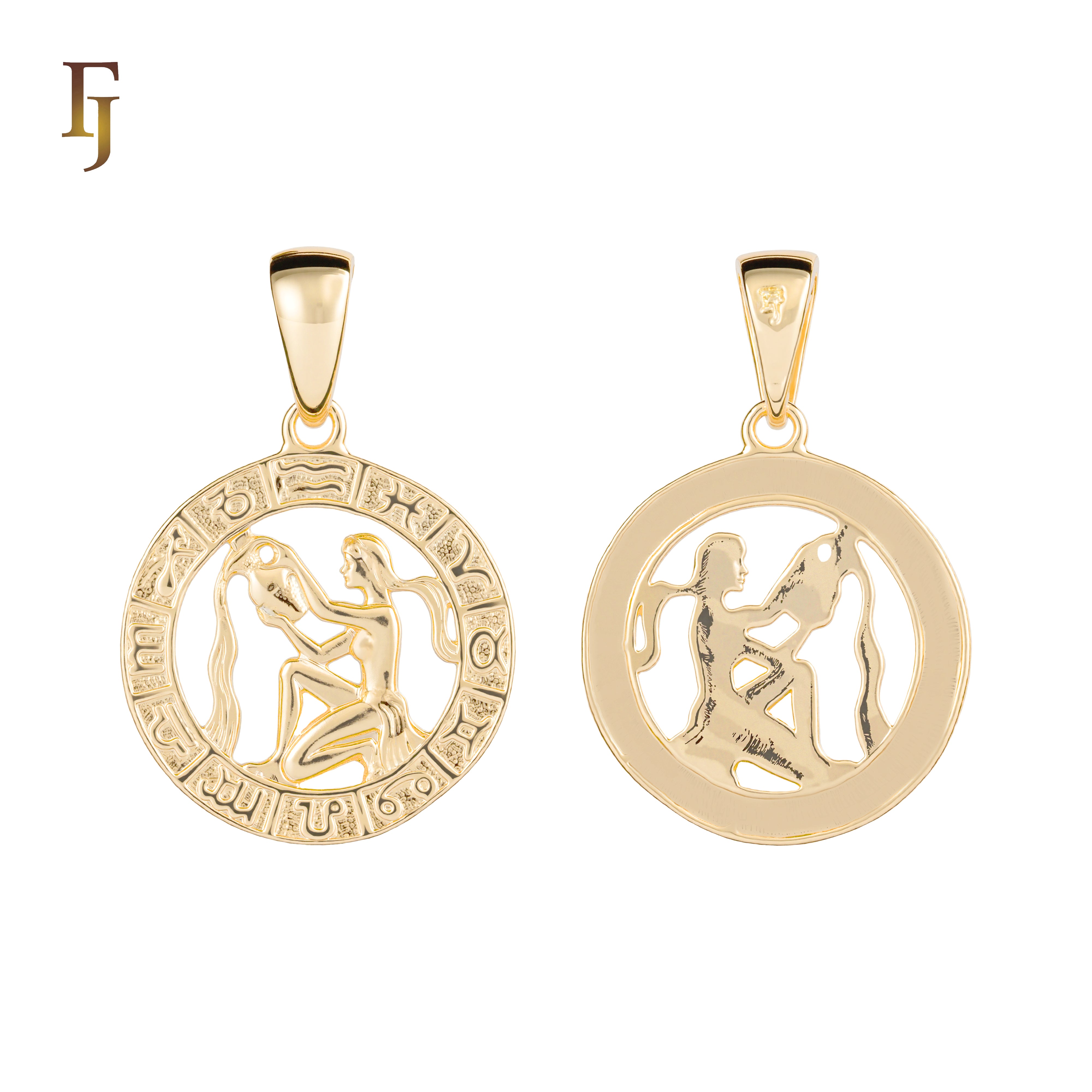 12 Zodiac Sign Pendant Collection – Constellation Charms Plated in Long-Lasting Gold Plated
