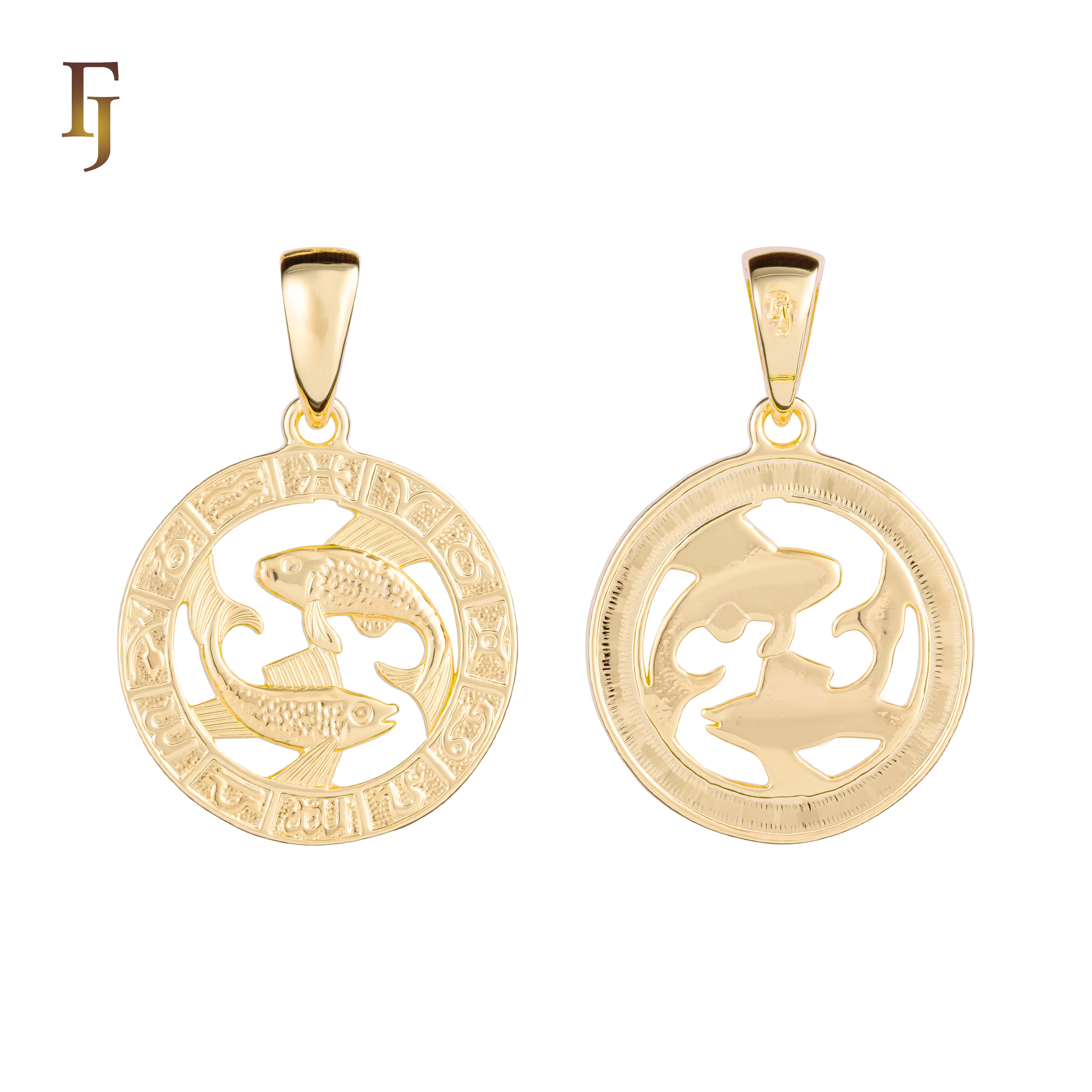 12 Zodiac Sign Pendant Collection – Constellation Charms Plated in Long-Lasting Gold Plated