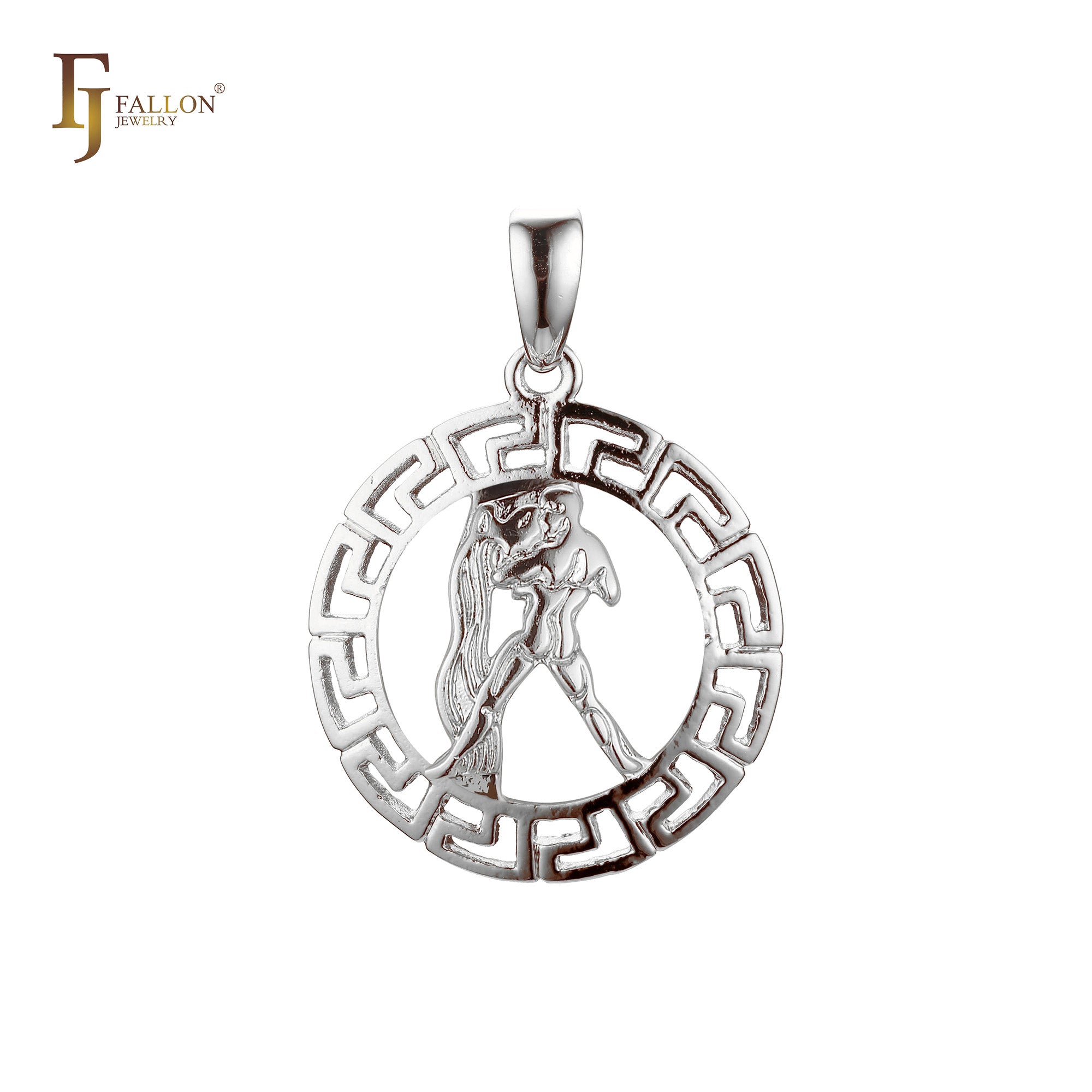 Constellation Zodiac constellation Rose Gold two tone pendant - Greek Gey Halo
