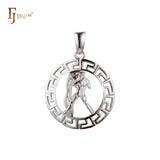 Constellation Zodiac constellation Rose Gold two tone pendant - Greek Gey Halo