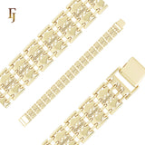 Double fancy bucket link 14K Gold, Rose Gold Bracelets Chains