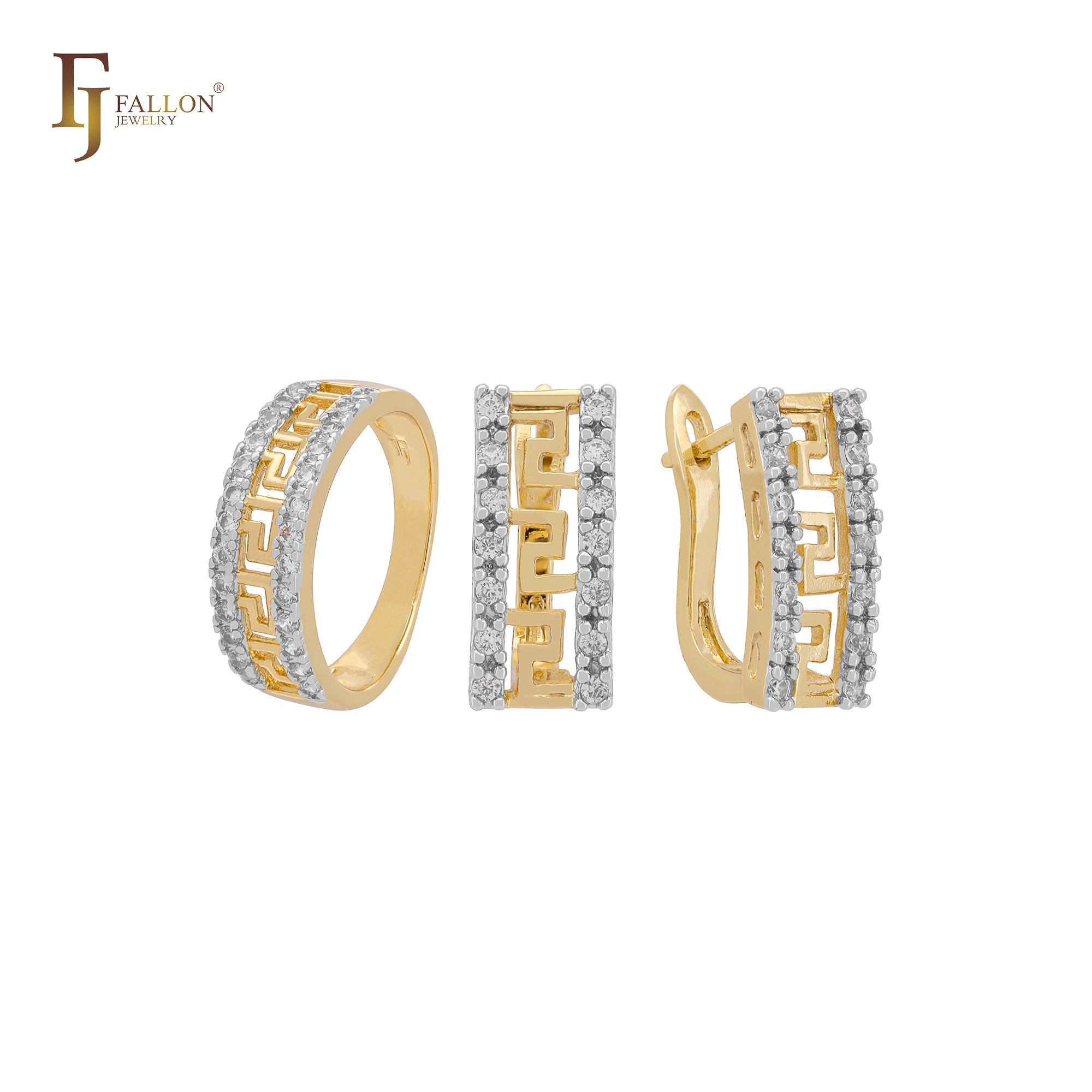 Halo-Set mit Ringen aus Ros¨¦gold, zweifarbig plattiert