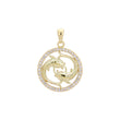 Zodiac pendant of Pisces in Rose Gold two tone, 14K Gold plating colors
