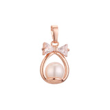 Pearl pendant in Rose Gold, 14K Gold, White Gold plating colors