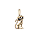 Cat animal pendant in Rose Gold two tone, 14K Gold plating colors