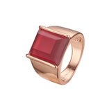 Solitaire Men's rings in 18K Gold, 14K Gold, Rose Gold plating colors