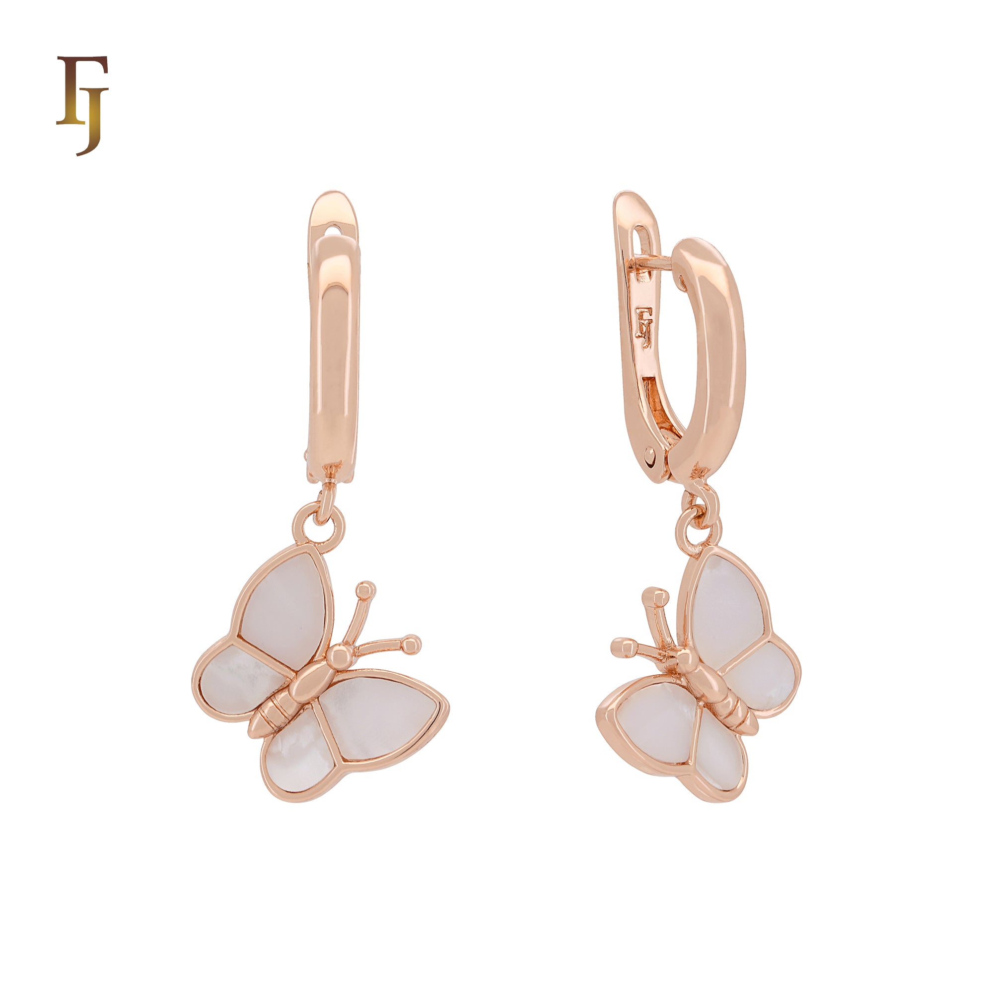 Brinco borboleta em ouro amarelo 14k