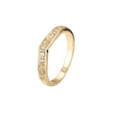Stapelbare Ringe aus 18-kar?tigem Gold, 14-kar?tige Vergoldungsfarben