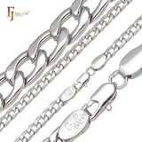 Round Curb link chains plated in Rose Gold, 14K Gold, White Gold