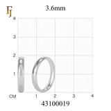 3.5mmのホワイトゴールド、14Kゴールド、18Kゴールド、ローズゴールドメッキの結婚指輪