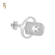 Nail Rings of white CZs and the cross Silver plated Fashion Rings