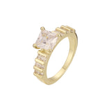 Solitaire 14K Gold stackacble rings