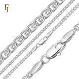 .Weaving love cable link chains plated in Rose Gold