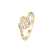 14K Gold plain design heart rings