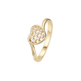 14K Gold plain design heart rings