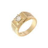 <p>Doppelte Schwanenringe aus 14-kar?tigem Gold mit Stein</p>