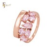 Luxuriöse Cluster Pinky CZs Rose Gold Fashion Ringe