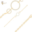 Rings halo paved cluster white CZs 14K Gold Bracelets
